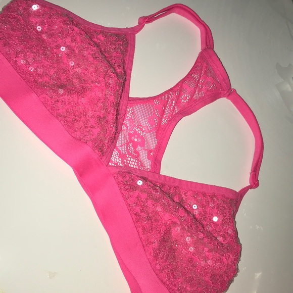 Victoria secret pink lace bralette - Picture 1 of 2